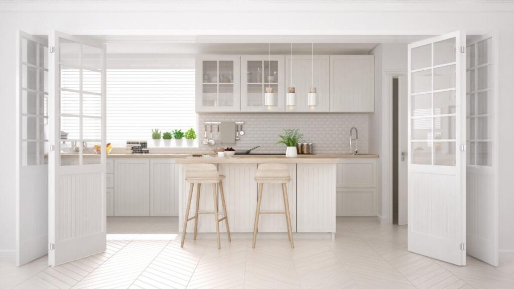 minimalist white kitchen