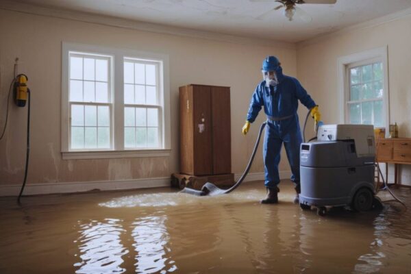 worker working on water removal