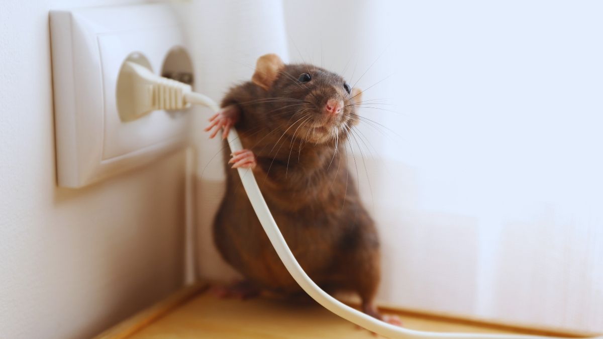 rodent in an outlet