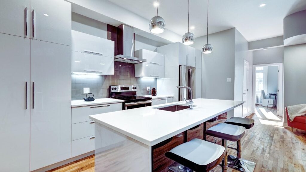 white themed kitchen