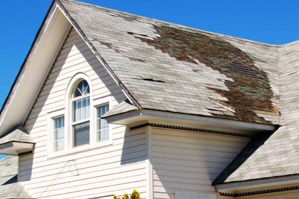 Damaged roof