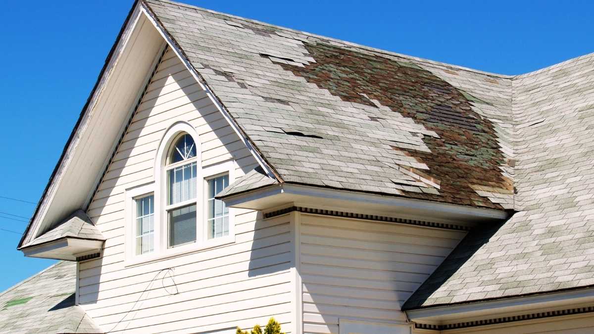 Damaged roof