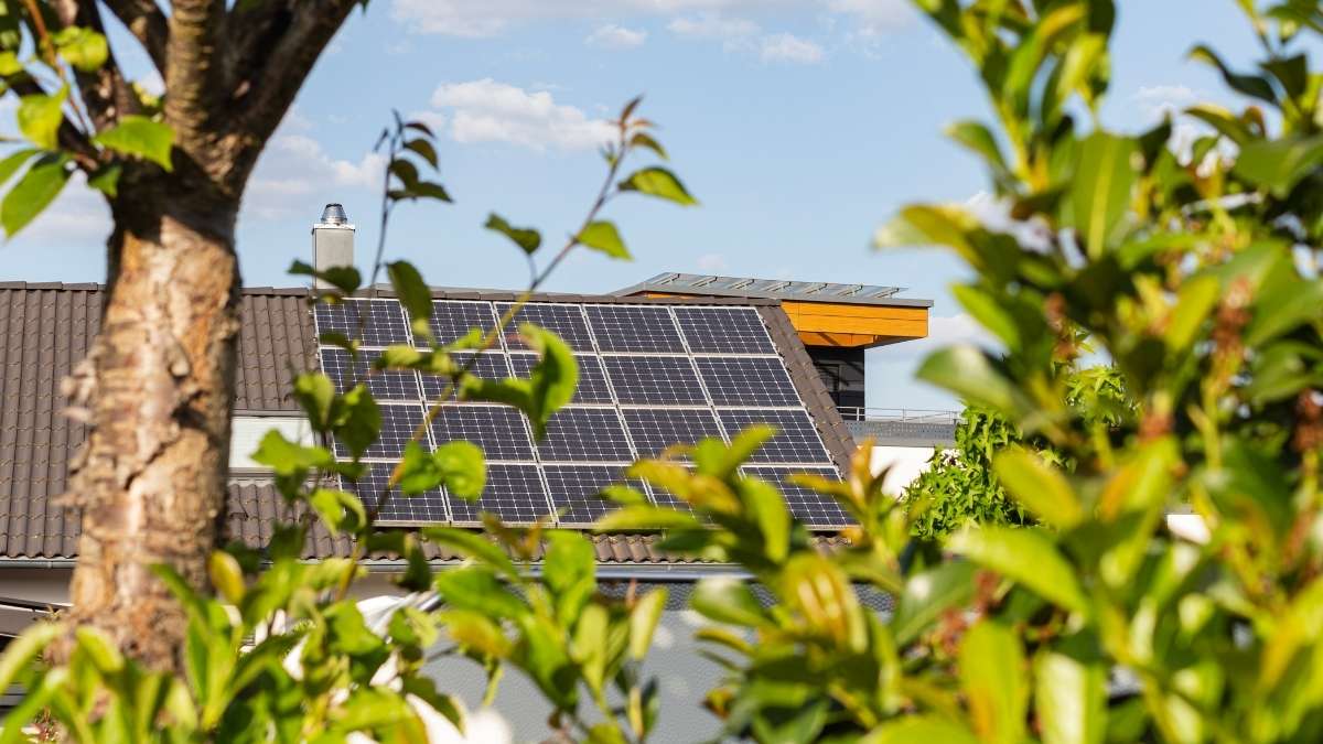 house with solar panels installed